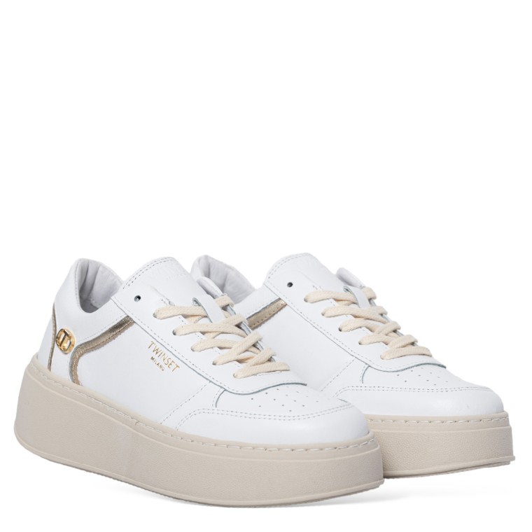 Sneakers platform in pelle Twinset