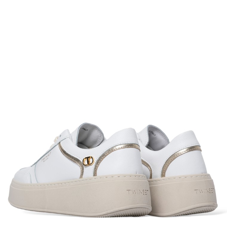 Sneakers platform in pelle Twinset