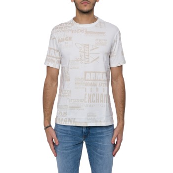 T-shirt con stampa lettering allover Armani Exchange