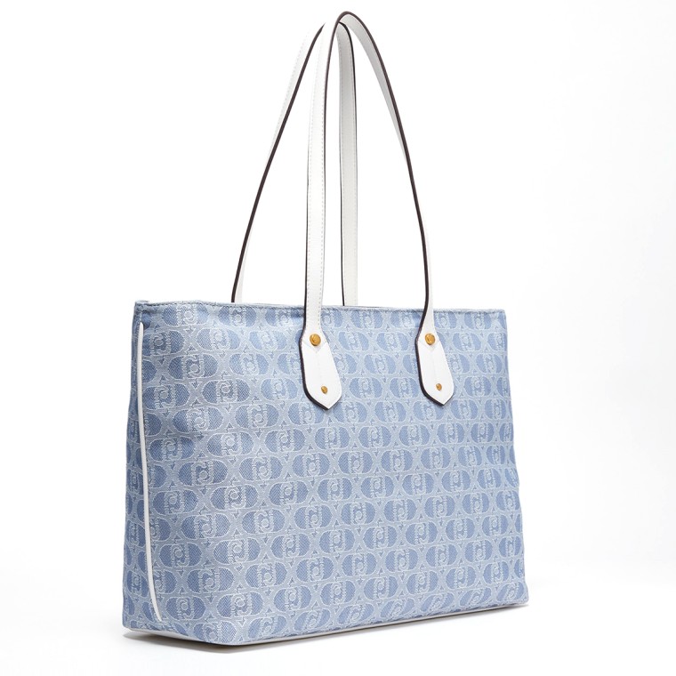 Shopping bag jacquard con logo Liu Jo