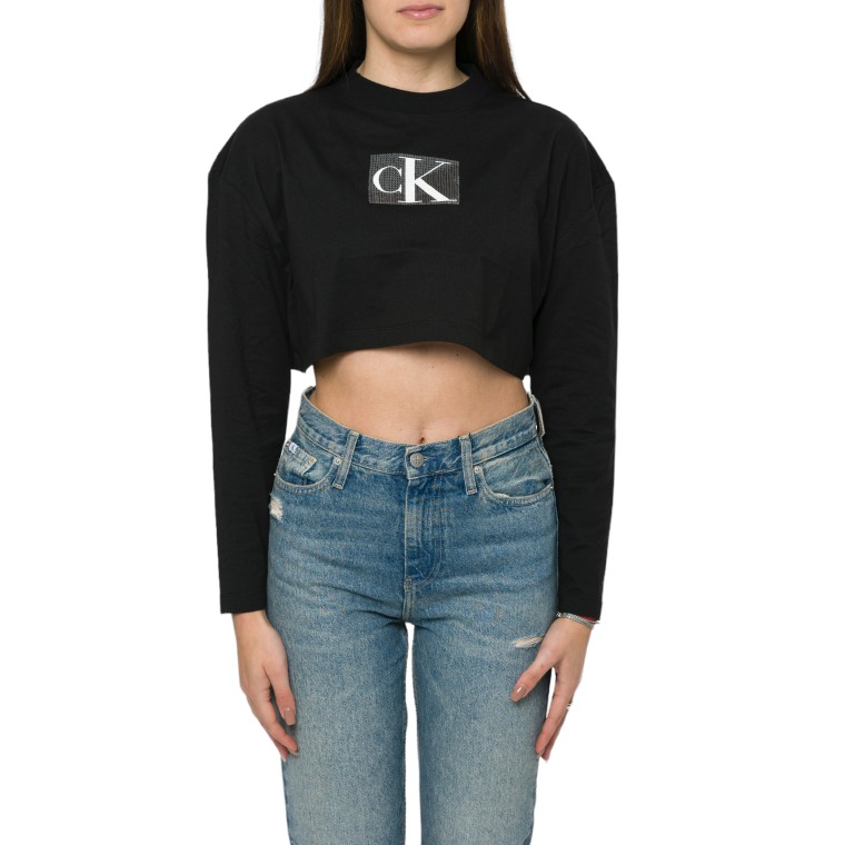 T-shirt crop manica lunga Calvin Klein Jeans