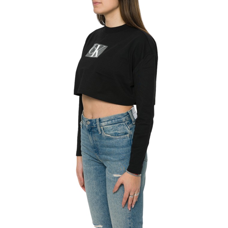 T-shirt crop manica lunga Calvin Klein Jeans