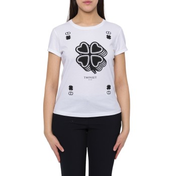 T-shirt con stampa Twinset