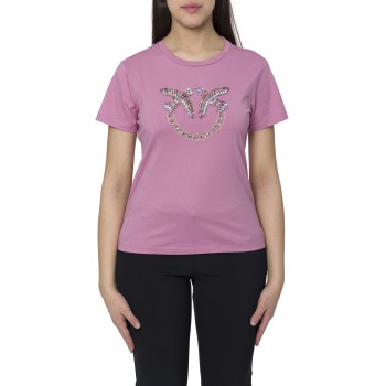 T-shirt con ricamo Love Birds Pinko