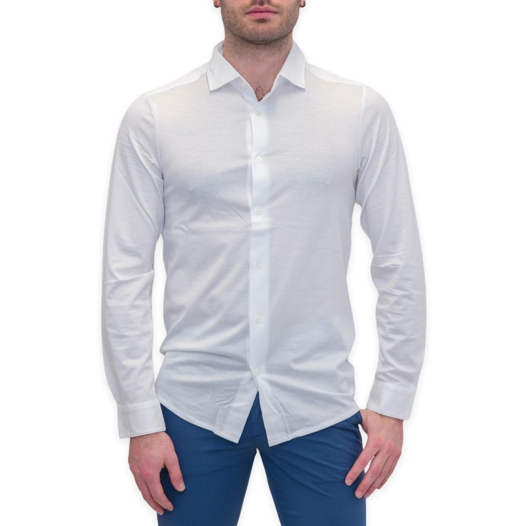 Camicia in jersey misto Tencel Emporio Armani