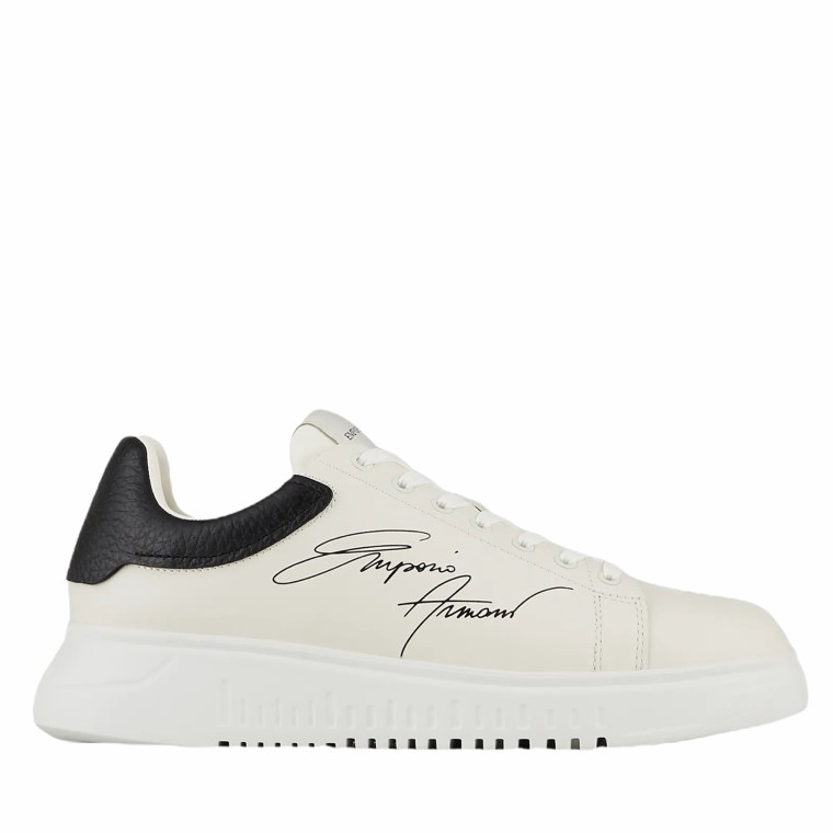 Sneakers in pelle Emporio Armani con logo