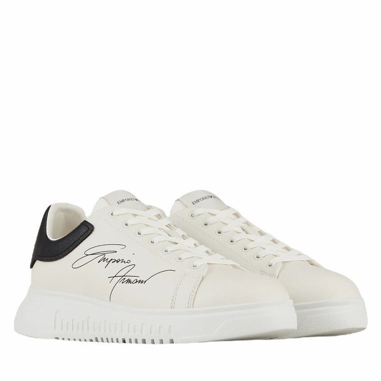 Sneakers in pelle Emporio Armani con logo