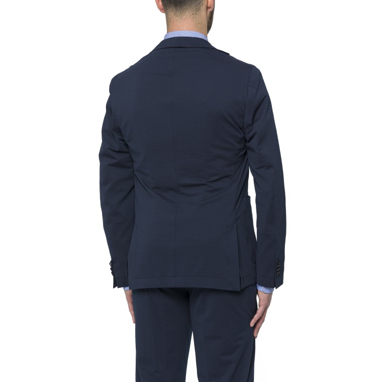 Giacca slim fit Boss in seersucker elasticizzato