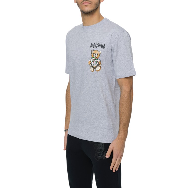 T-shirt Moschino Couture in cotone con Teddy