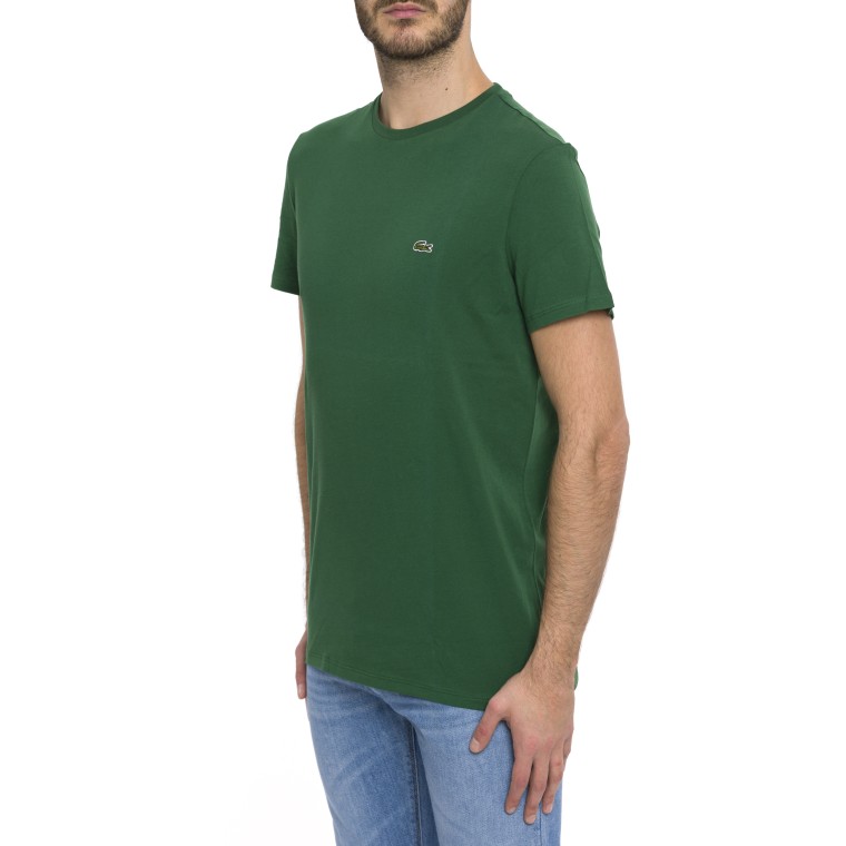 T-shirt a Girocollo in Jersey di cotone Lacoste 