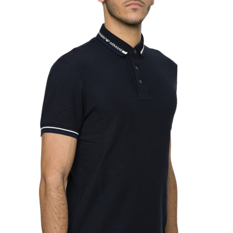 Polo in jersey con logo piazzato Emporio Armani