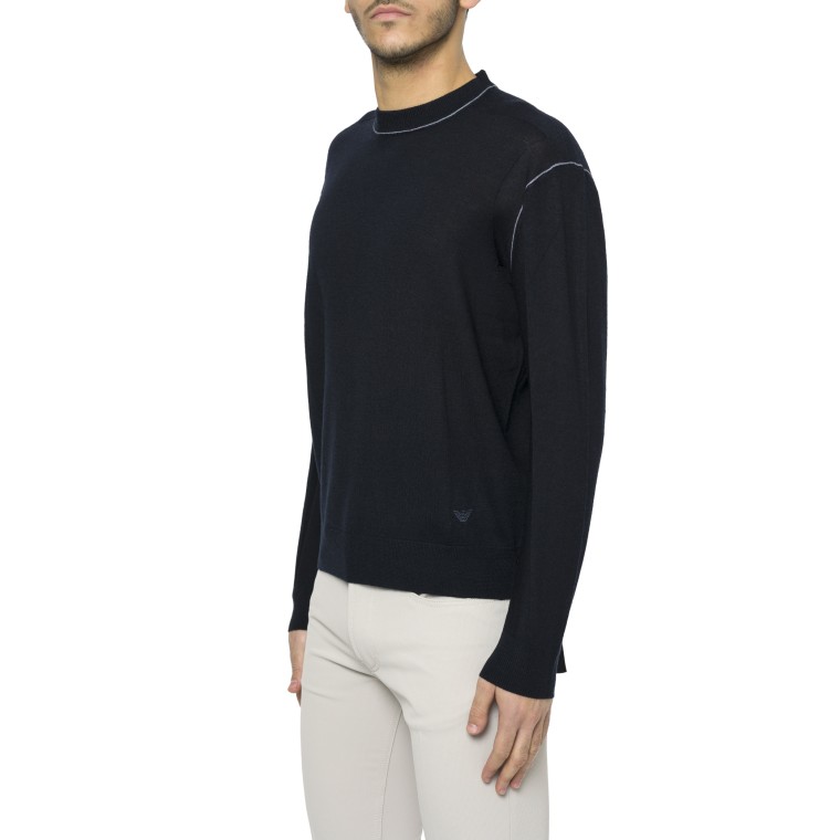 Maglione in lana vergine rasata Emporio Armani