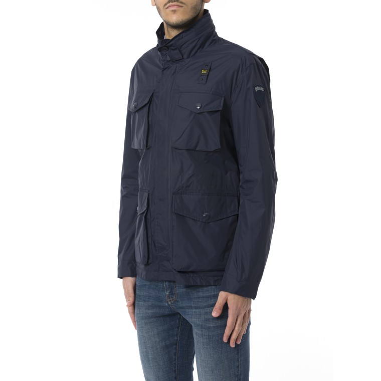 Blouson Blauer in nylon foderato antivento