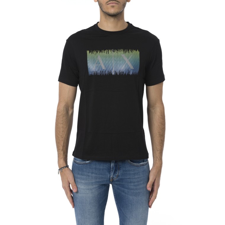 T-shirt Armani Exchange con logo a contrasto