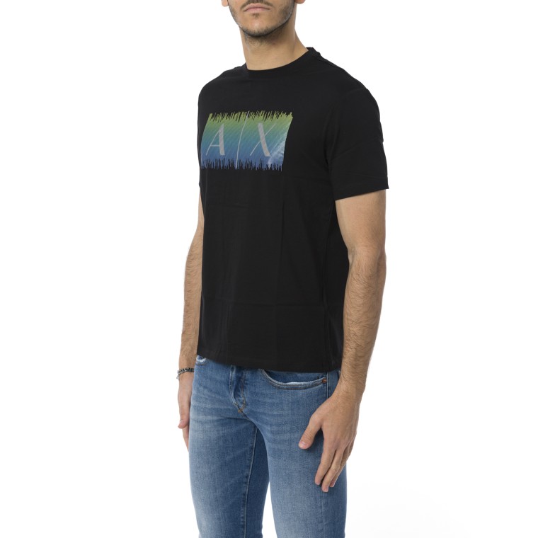 T-shirt Armani Exchange con logo a contrasto