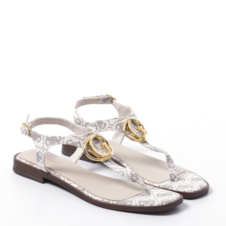 Sandali flat Guess con logo all-over