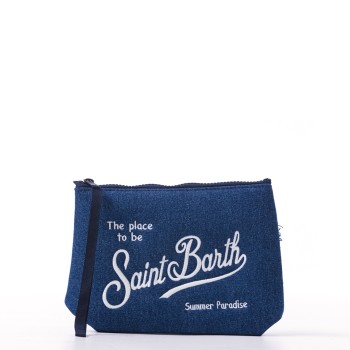 Pochette Aline Mc2 Saint Barth in scuba di jeans