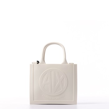 Milky bag Armani Exchange con logo in rilievo