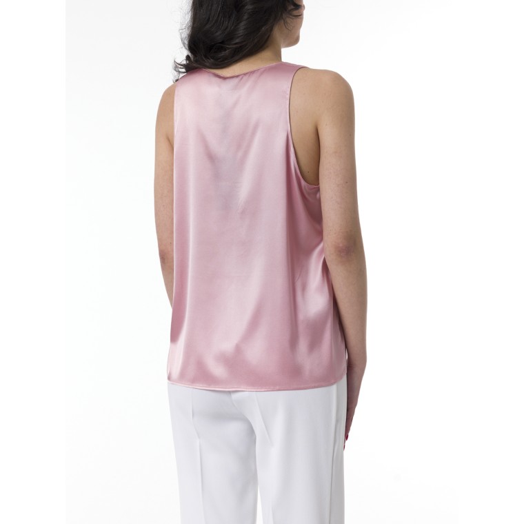 Top smanicato Pinko in satin