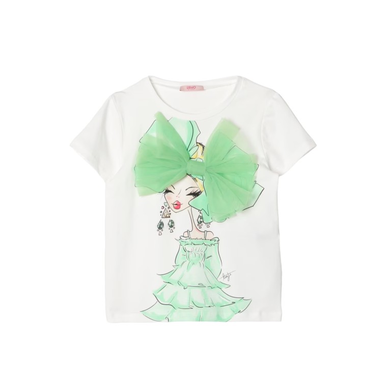 T-shirt in cotone Liu Jo Kids con fiocco