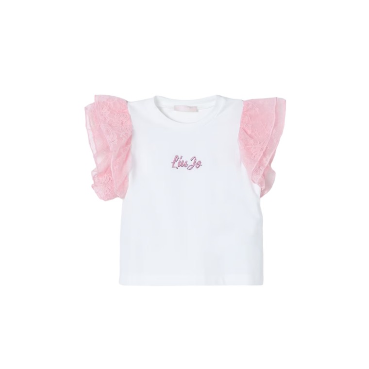 T-shirt Liu Jo Kids in cotone con rouches