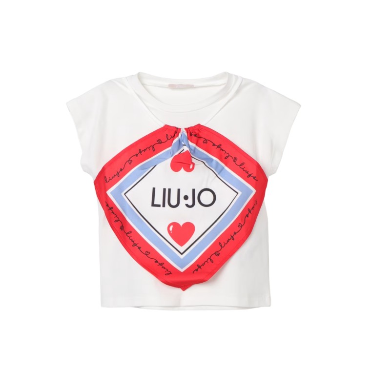 T-shirt in cotone Liu Jo Kids con foulard