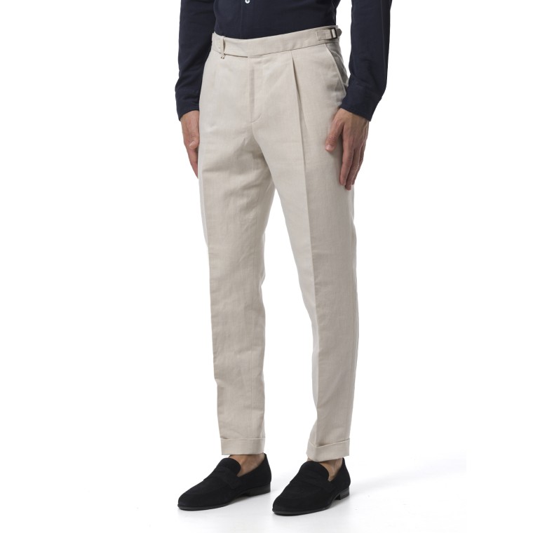 Pantaloni Boss in misto lino