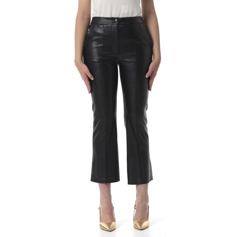 Pantalone cropped in jersey spalmato Queva Max Mara Leisure