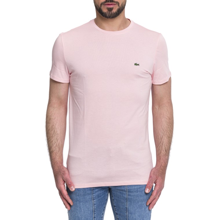 T-shirt a girocollo in jersey di cotone Lacoste