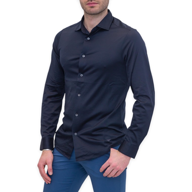 Camicia in jersey misto Tencel Emporio Armani