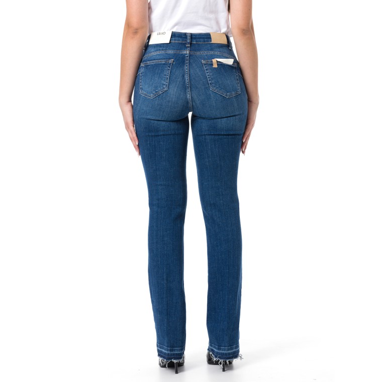 Jeans a vita alta con catene Liu Jo