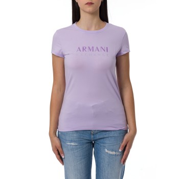 T-shirt con logo glitterato Armani Exchange
