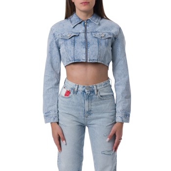 Giacca cropped in denim Tommy Jeans