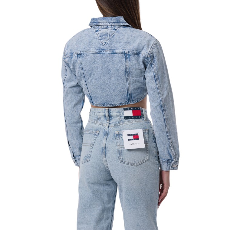 Giacca cropped in denim Tommy Jeans