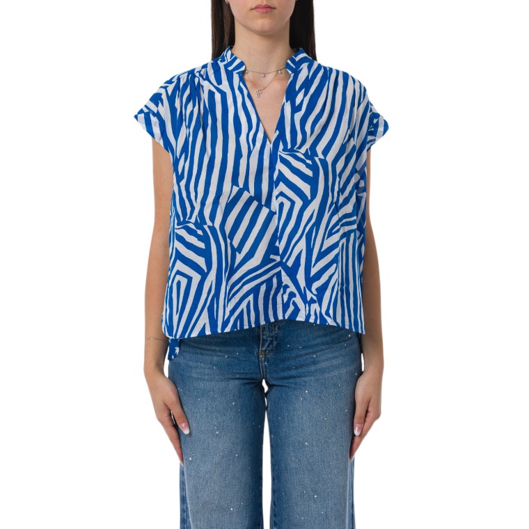 Blusa in mussola di cotone i Blues