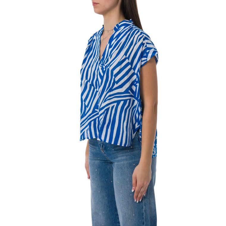 Blusa in mussola di cotone i Blues