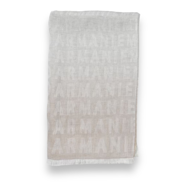 Sciarpa Emporio Armani in misto cotone con logo jacquard