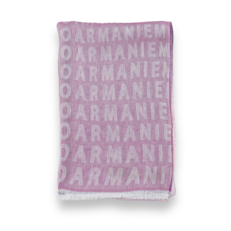 Sciarpa Emporio Armani in misto cotone con logo jacquard