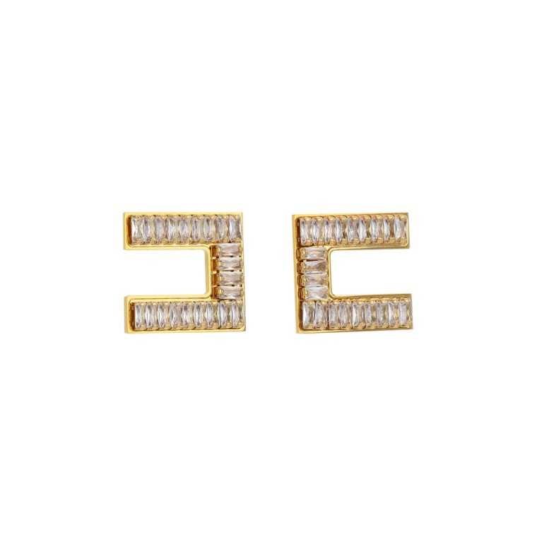 Orecchini con strass baguette Elisabetta Franchi