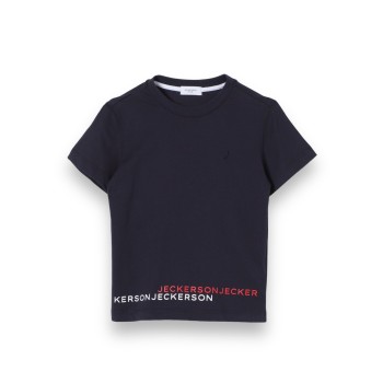 T-shirt Jeckerson bambino con stampa logo bicolore