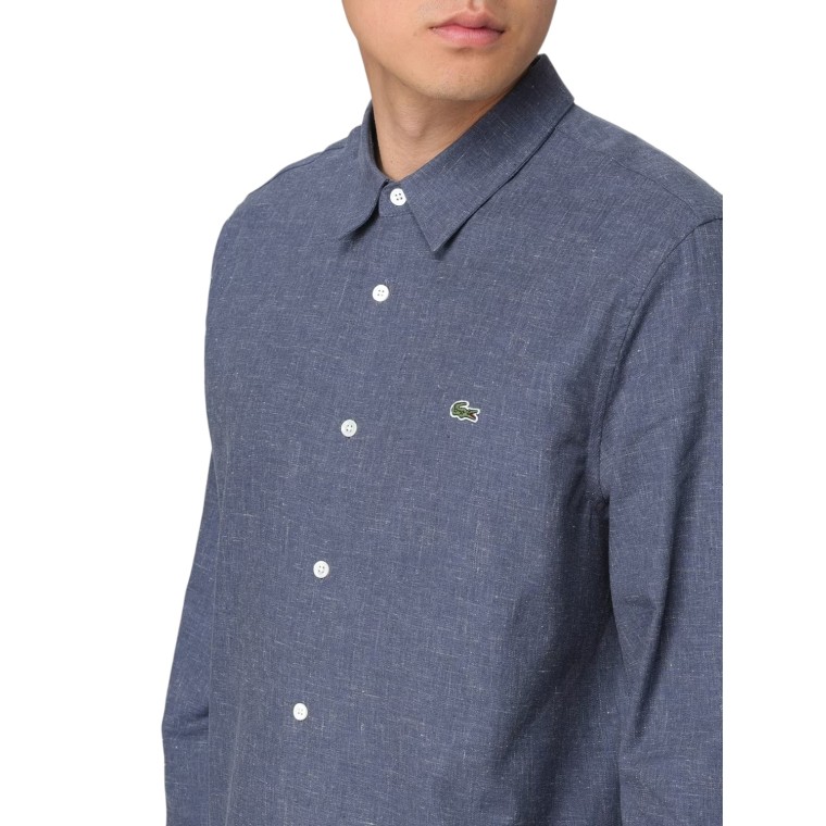 Camicia in chambray di cotone Lacoste