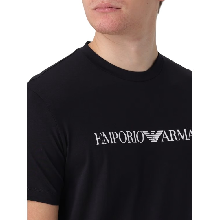 T-shirt Emporio Armani in jersey Pima con stampa logo