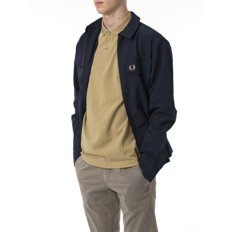 Overshirt Textured Con Zip Intera Fred Perry