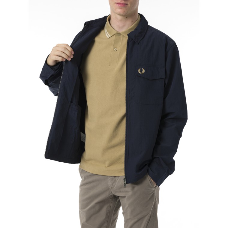 Overshirt Textured Con Zip Intera Fred Perry