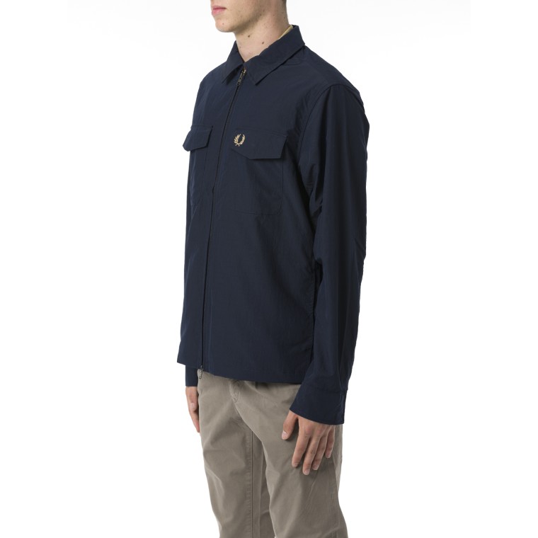 Overshirt Textured Con Zip Intera Fred Perry