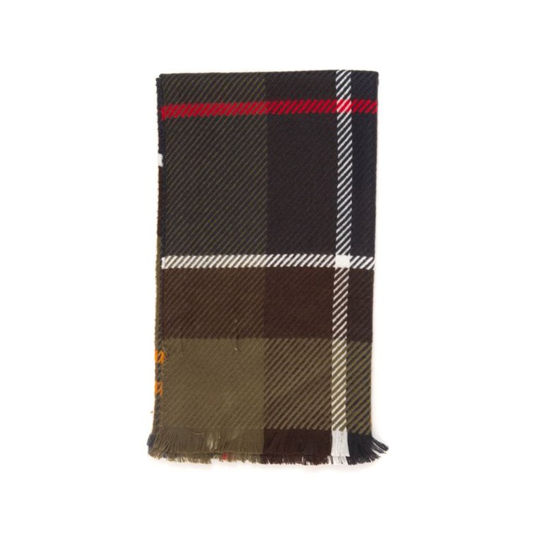 Sciarpa tartan con frange Barbour