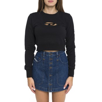 Felpa cropped con logo cut-out Diesel