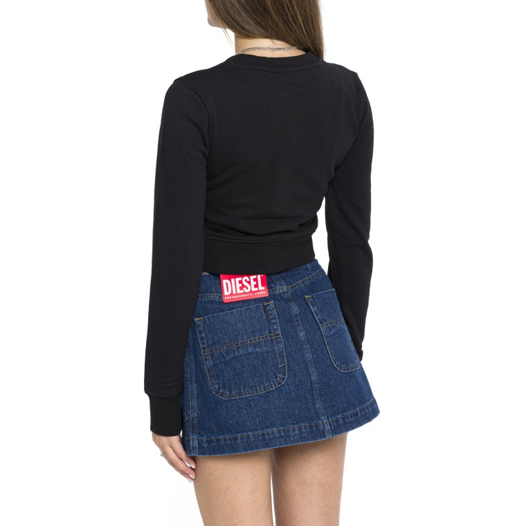 Felpa cropped con logo cut-out Diesel