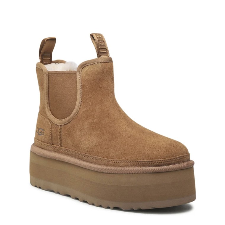 Stivale Ugg Neumel Platform Chelsea in pelle scamosciata