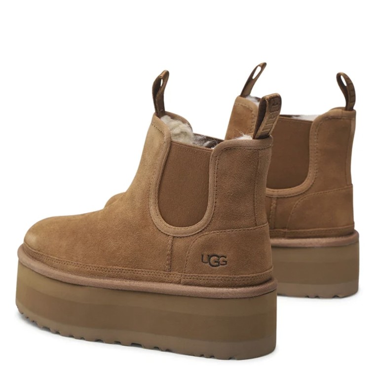 Stivale Ugg Neumel Platform Chelsea in pelle scamosciata